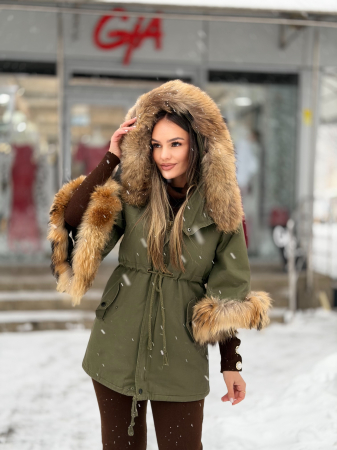 Promotii - Geaca Emella cu Blana Naturala Della