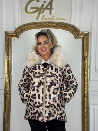 Geci - Geaca Flo&Clo cu Blana Naturala Karemi