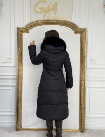 Geaca cu Blana Naturala Zellia Black [6]