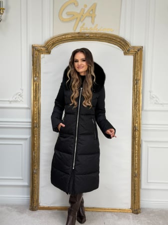 Geci - Geaca cu Blana Naturala Zellia Black