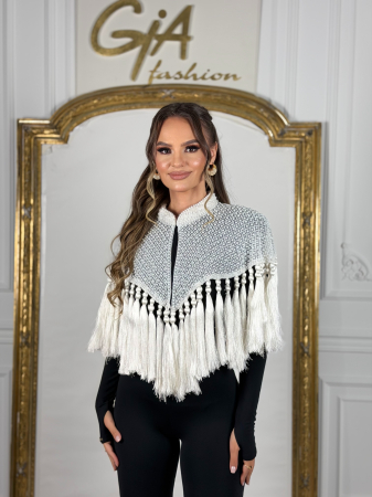 Accesorii - Guler cu Margele Avessia White
