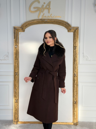 Paltoane - Palton cu Blana Naturala Adenella