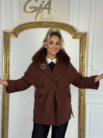 Palton cu Blana Naturala Asemia [2]