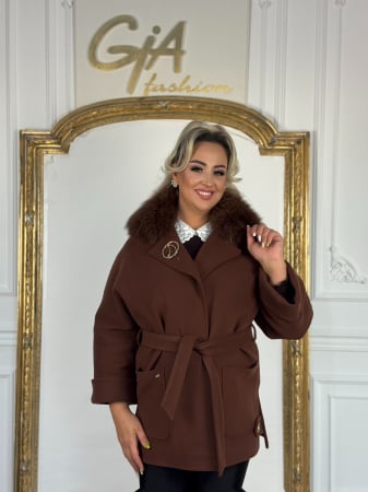 Paltoane - Palton cu Blana Naturala Asemia