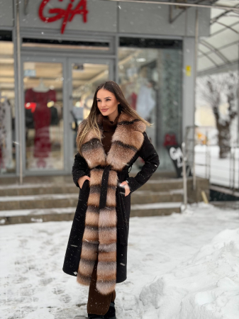 Promotii - Palton cu Blana Naturala Fezia