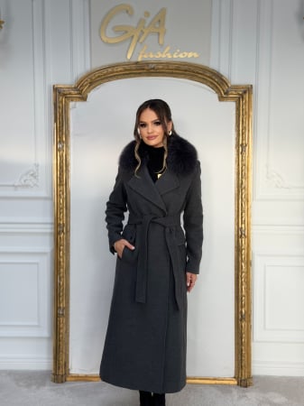 Palton cu Blana Naturala Tellia [2]