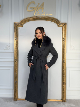 Palton cu Blana Naturala Tellia [4]