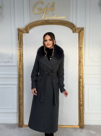 Paltoane - Palton cu Blana Naturala Tellia