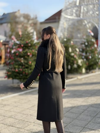 Palton cu Blana Naturala Vellea [4]