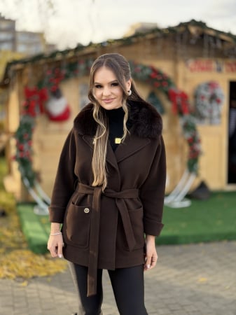 Paltoane - Palton cu Blana Naturala Zannia