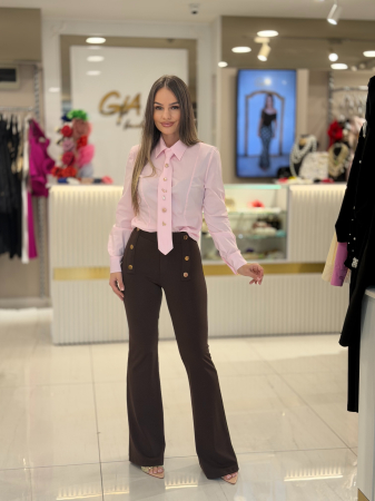 Pantaloni - Pantaloni cu Elastic Mallea brown