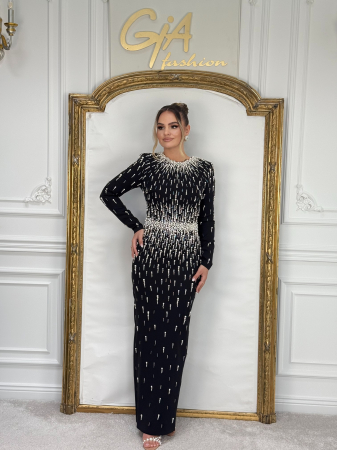 Rochie Acerissa BLACK WHITE [5]