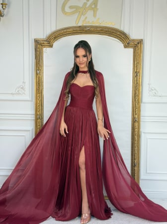 Rochii - Rochie Adisa Bordo
