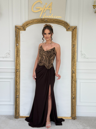 Rochii de seara - Rochie Alinia Brown