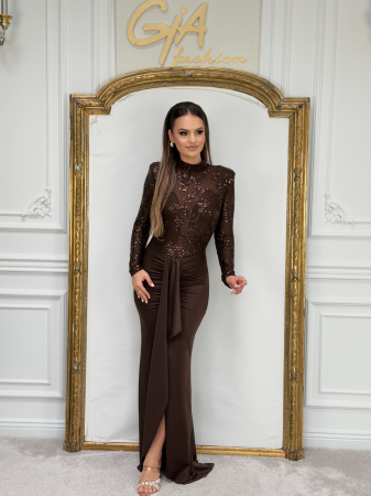 Rochii de seara - Rochie Calemia Brown