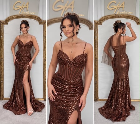 Rochii - Rochie Camellia Brown