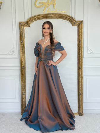 Rochii lungi - Rochie Carenna Brown