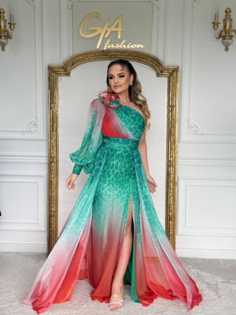 Promotii - Rochie Celannia GREEN RED