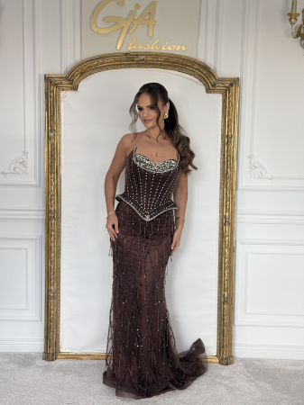 Rochii de seara - Rochie Dasella Brown