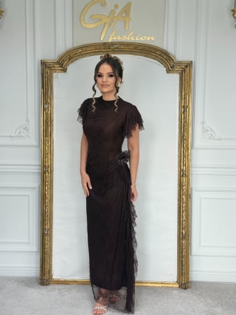 Rochii lungi - Rochie Ecassa Brown