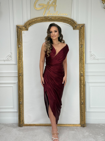 Rochii - Rochie Elassia Bordo ( Livrare 7 zile )