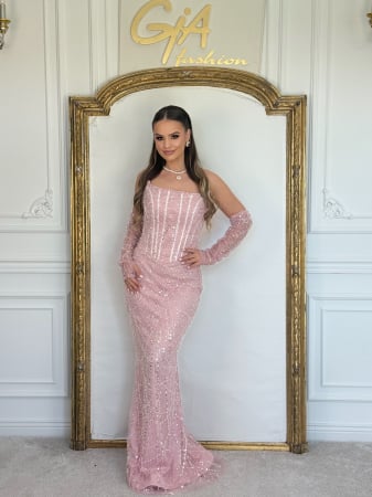 Rochii lungi - Rochie Esimia Pink