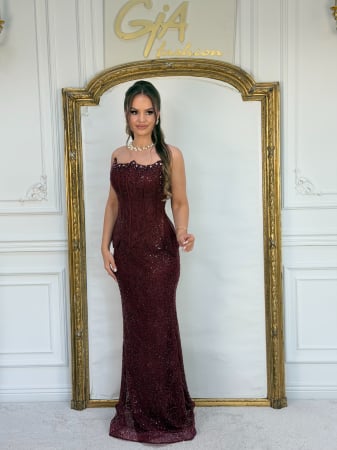 Rochii - Rochie Ezella Bordo