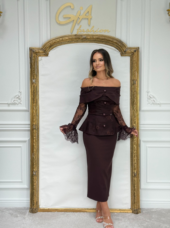 Rochii elegante - Rochie Ezissea brown