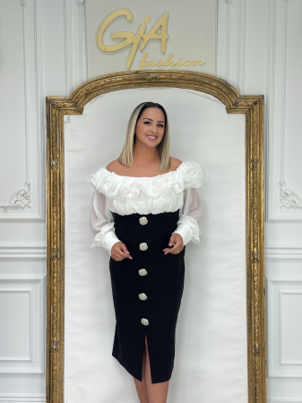 Marimi Mari - Rochie Fellisa BLACK AND WHITE