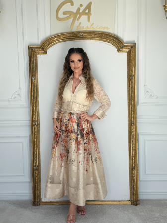 Rochii - Rochie Flower Beige