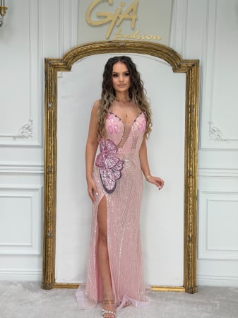 Rochii de seara - Rochie Flowery Pink