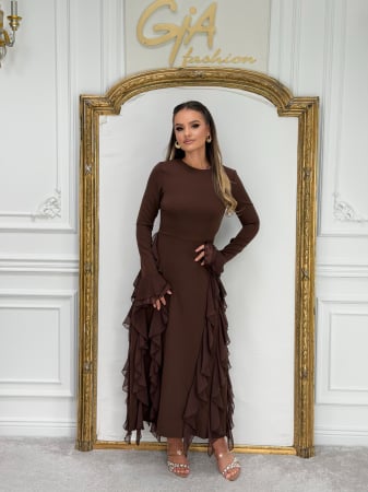 Rochii de zi - Rochie Leressat  maro