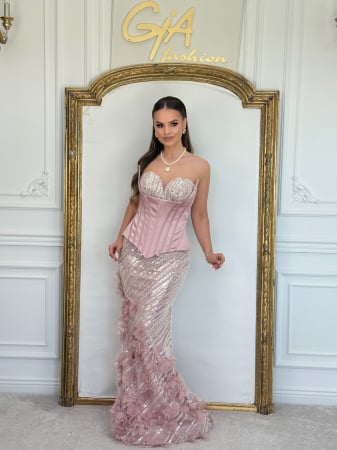 Rochii lungi - Rochie Jellea Pink