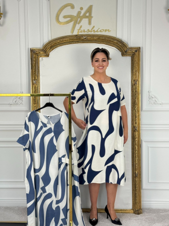 Rochie Kalissa WHITE BLUE [2]