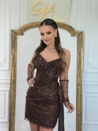 Rochii elegante - Rochie Kazella Brown