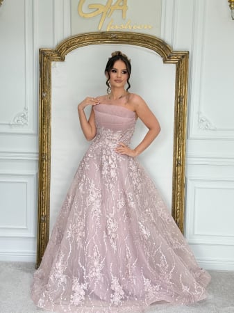 Rochii lungi - Rochie Kazellia Pink