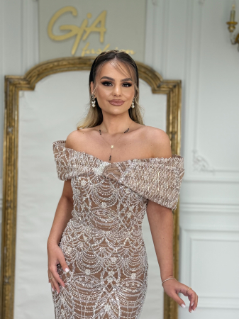 Rochie Kerella NUDE WHITE [1]