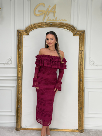 Rochii de zi - Rochie Kessela Bordo