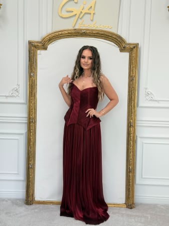 Rochii elegante - Rochie Kezillia Bordo