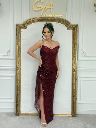 Rochii lungi - Rochie Lasella Bordo