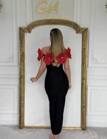Rochie Messala BLACK AND RED [6]