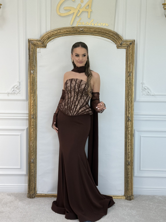 Rochii elegante - Rochie Messera Brown