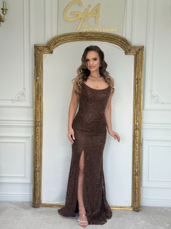 Rochii de seara - Rochie Nerella Brown