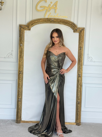 Rochie Opulent Gray Golden [4]