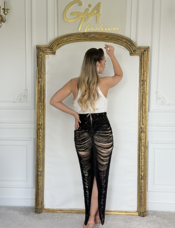 Rochie Pearl Taisa BLACK and WHITE [3]