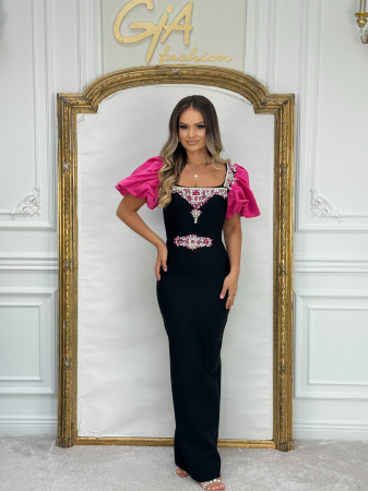 Rochie Perissia black and pink [6]