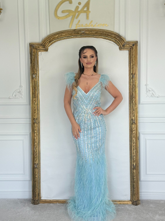 Rochii lungi - Rochie Realla BLUE
