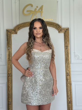 Rochii - Rochie Relliza Argintiu