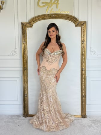 Rochii de seara - Rochie Rezisse Beige