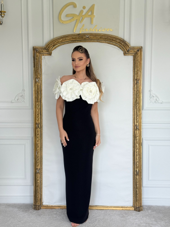 Rochie Serana BLACK WHITE [4]